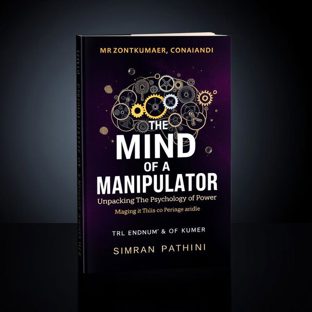 A striking book cover design for 'The Mind of a Manipulator: Unpacking the Psychology of Power' by Mr