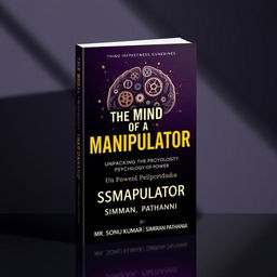 A striking book cover design for 'The Mind of a Manipulator: Unpacking the Psychology of Power' by Mr