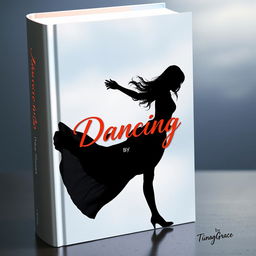 A captivating book cover design featuring the silhouette of a teenage girl gracefully dancing in the rain