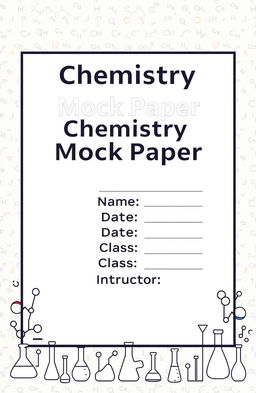 A professionally designed cover page for a Chemistry mock paper