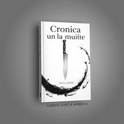 Una portada de libro visualmente impactante que presenta una paleta de colores blanco y negro