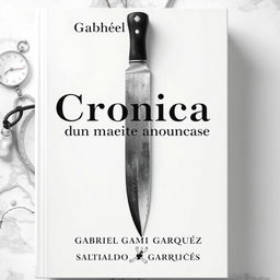Una portada de libro visualmente impactante que presenta una paleta de colores blanco y negro