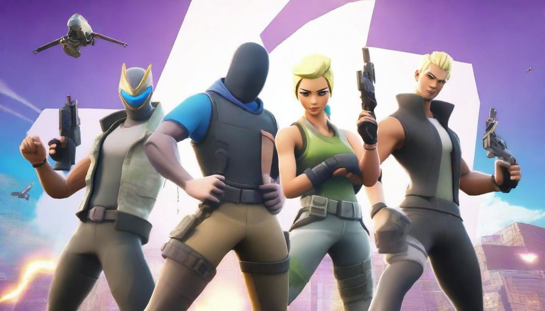 Generate a high-intensity, ultra HD Fortnite themed YouTube thumbnail, featuring an exhilarating battle at Tilted Towers.