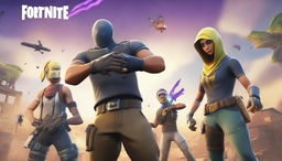 Generate a high-intensity, ultra HD Fortnite themed YouTube thumbnail, featuring an exhilarating battle at Tilted Towers.