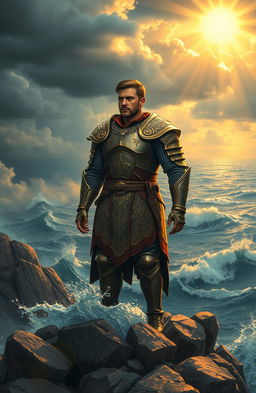 A powerful depiction of a warrior who embodies resilience in the face of anxiety disorder