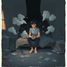 A visual representation of anxiety disorder, illustrating the internal struggle and feelings associated with it