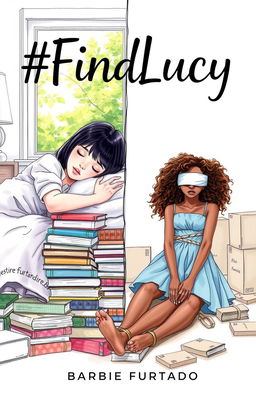 A professional sketch with fine trace style featuring two teenage girls to create a striking book cover