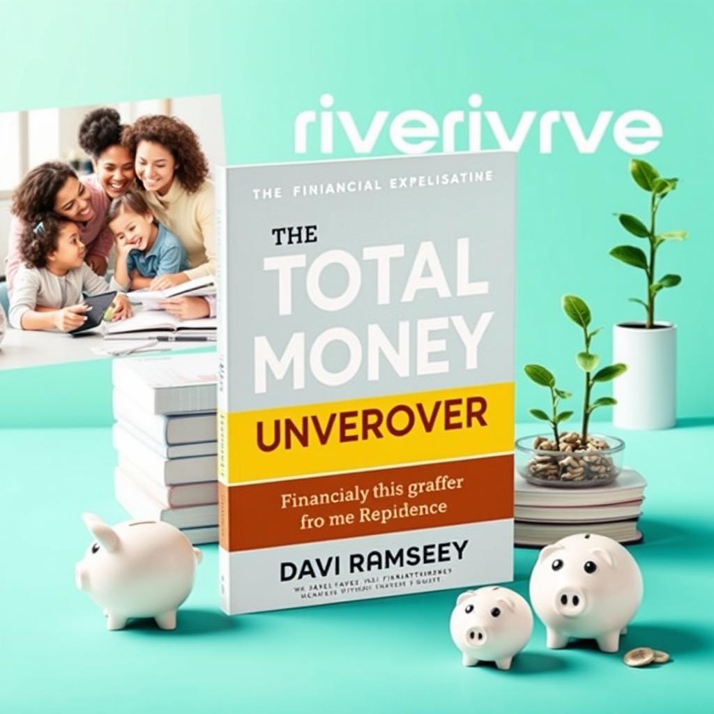 An inspiring visual representation of financial empowerment, featuring the book cover of 'The Total Money Makeover' by Dave Ramsey