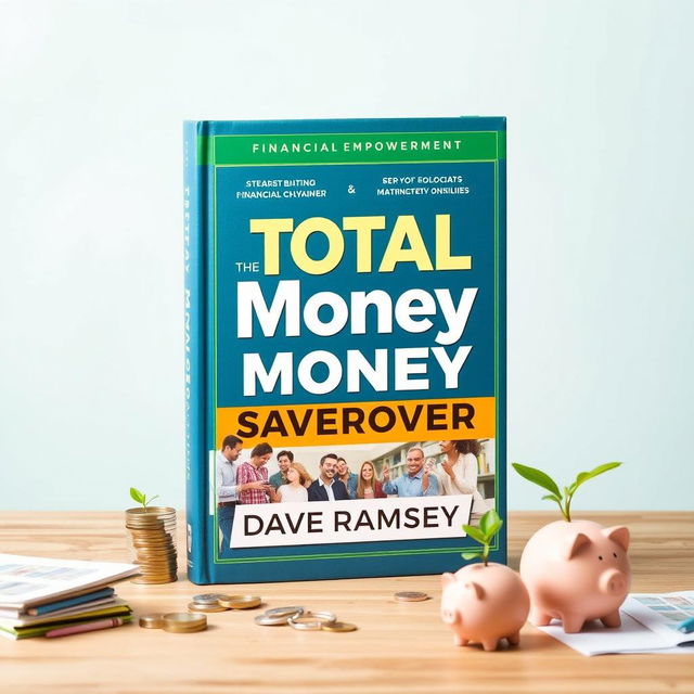 An inspiring visual representation of financial empowerment, featuring the book cover of 'The Total Money Makeover' by Dave Ramsey