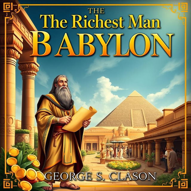 A captivating cover design for 'The Richest Man in Babylon' by George S