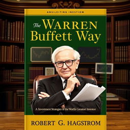 A beautifully designed book cover for 'The Warren Buffett Way' by Robert G