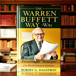 A beautifully designed book cover for 'The Warren Buffett Way' by Robert G