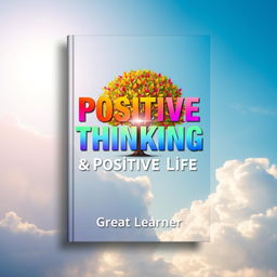 A striking book cover design for the title "Positive Thinking Positive Life" by Great Learner