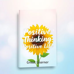 A captivating book cover design for the title "Positive Thinking Positive Life" by Great Learner