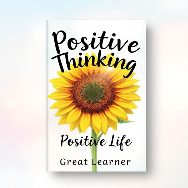 A captivating book cover design for the title "Positive Thinking Positive Life" by Great Learner