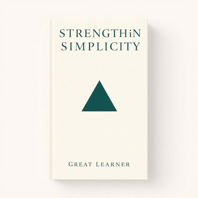 A sophisticated book cover design for the title "Strength in Simplicity" by Great Learner