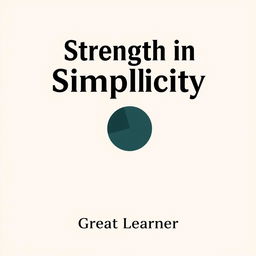 A sophisticated book cover design for the title "Strength in Simplicity" by Great Learner