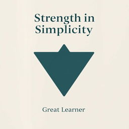 A sophisticated book cover design for the title "Strength in Simplicity" by Great Learner