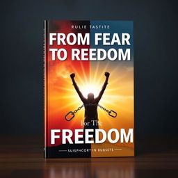 A thought-provoking book cover design titled "From Fear to Freedom