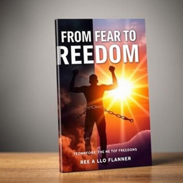 A thought-provoking book cover design titled "From Fear to Freedom