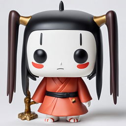 A Funko Pop vinyl figure of Kaonashi from Spirited Away on a white background.