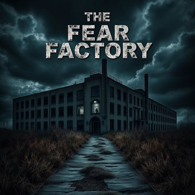 A chilling and atmospheric book cover for "The Fear Factory