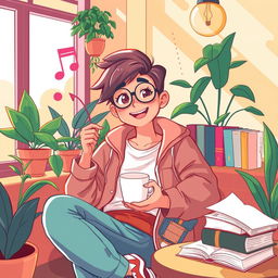 A stylized representation of a personal character or personality