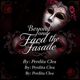 A visually striking image featuring a dark, moody background that encapsulates a romantic essence, complemented by two beautifully designed masks that subtly evoke emotional depth