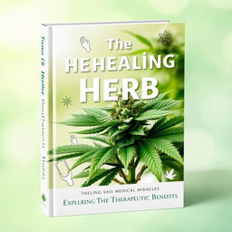 An engaging and visually appealing book cover for "The Healing Herb: Marijuana's Medical Miracles