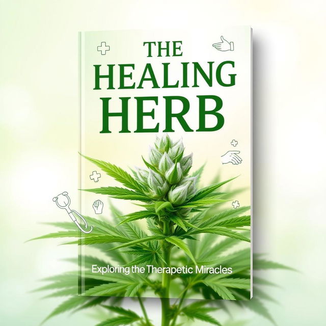 An engaging and visually appealing book cover for "The Healing Herb: Marijuana's Medical Miracles