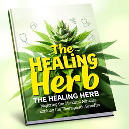 An engaging and visually appealing book cover for "The Healing Herb: Marijuana's Medical Miracles