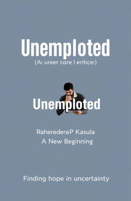 A book cover design titled "Unemployed" with the subtitle "A New Beginning" by author Rahendra Prasad Kasula