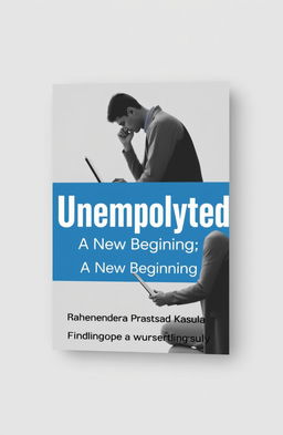A book cover design titled "Unemployed" with the subtitle "A New Beginning" by author Rahendra Prasad Kasula