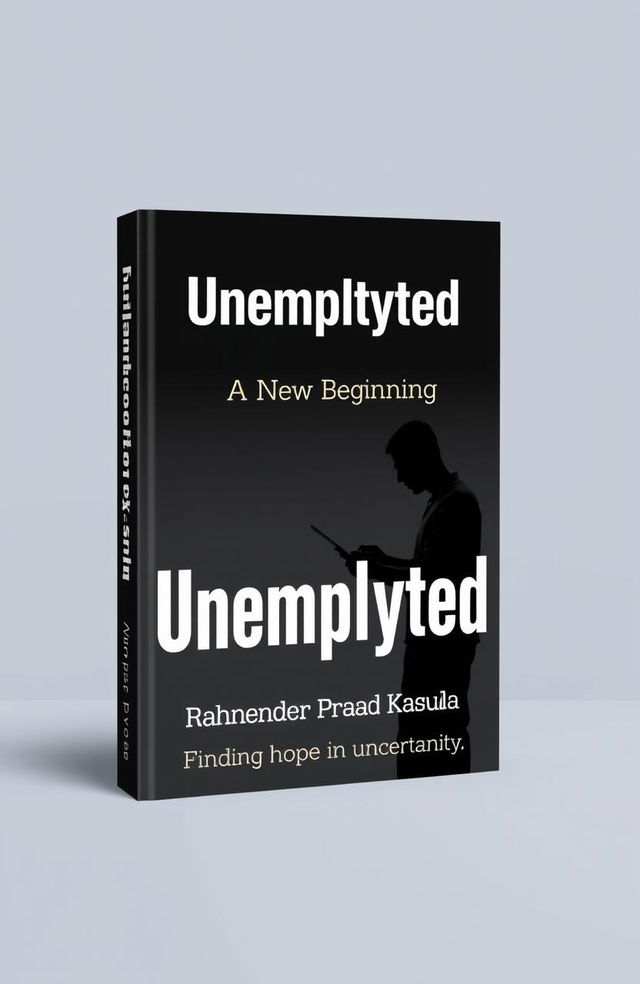 A book cover design titled "Unemployed" with the subtitle "A New Beginning" by author Rahendra Prasad Kasula