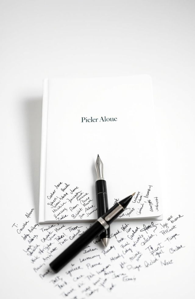 A conceptual image representing a book cover with a white background