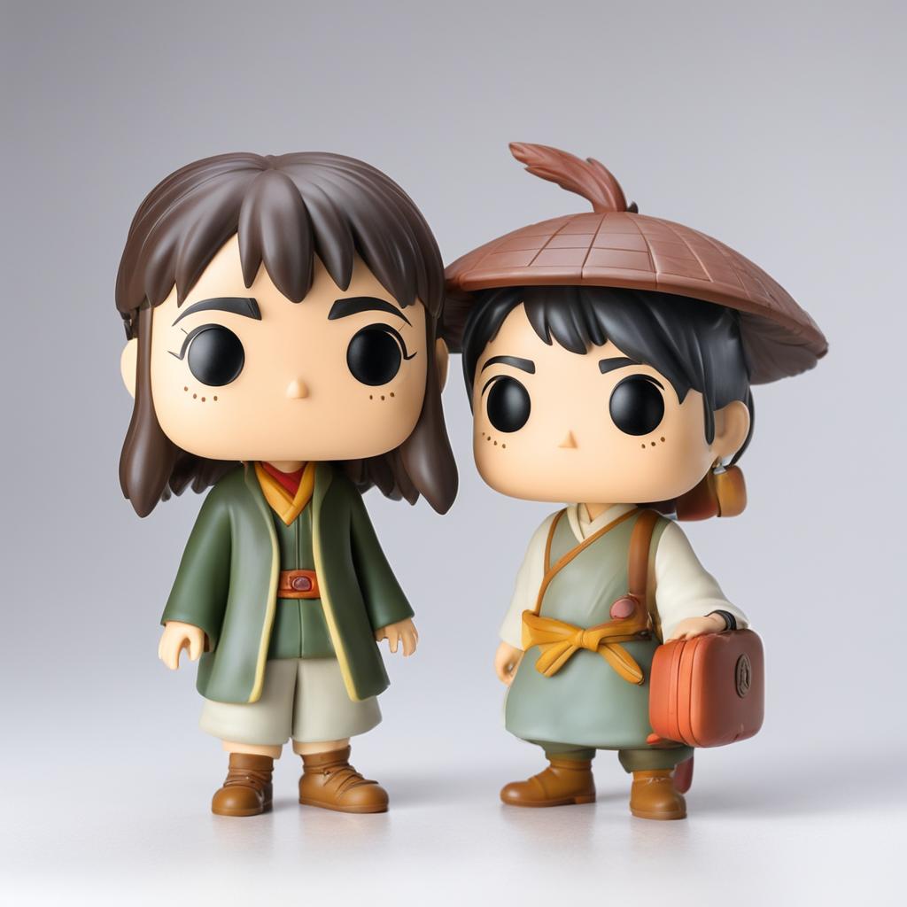 HD photograph of a detailed 'Spirited Away' themed Funko Pop vinyl figure against a white background, capturing both Funko Pop and Studio Ghibli vibes