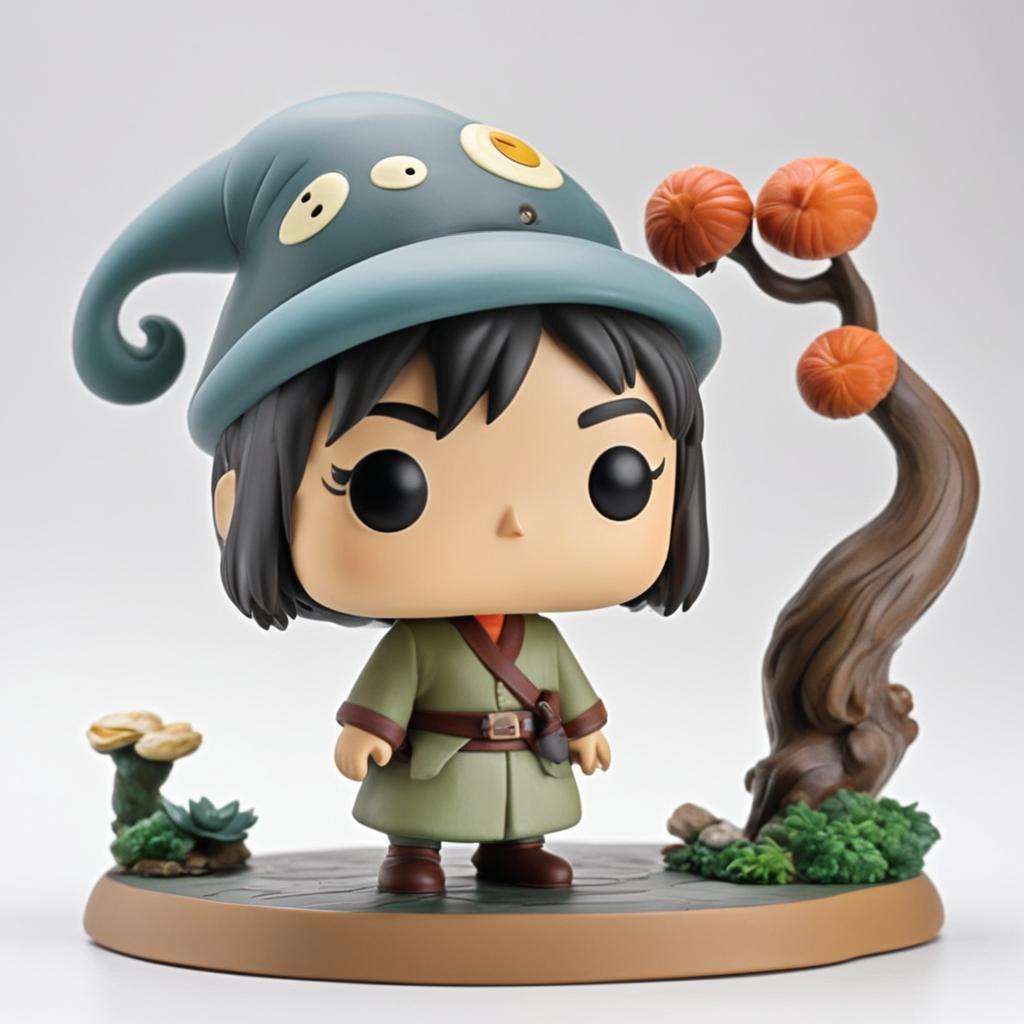 HD photograph of a detailed 'Spirited Away' themed Funko Pop vinyl figure against a white background, capturing both Funko Pop and Studio Ghibli vibes