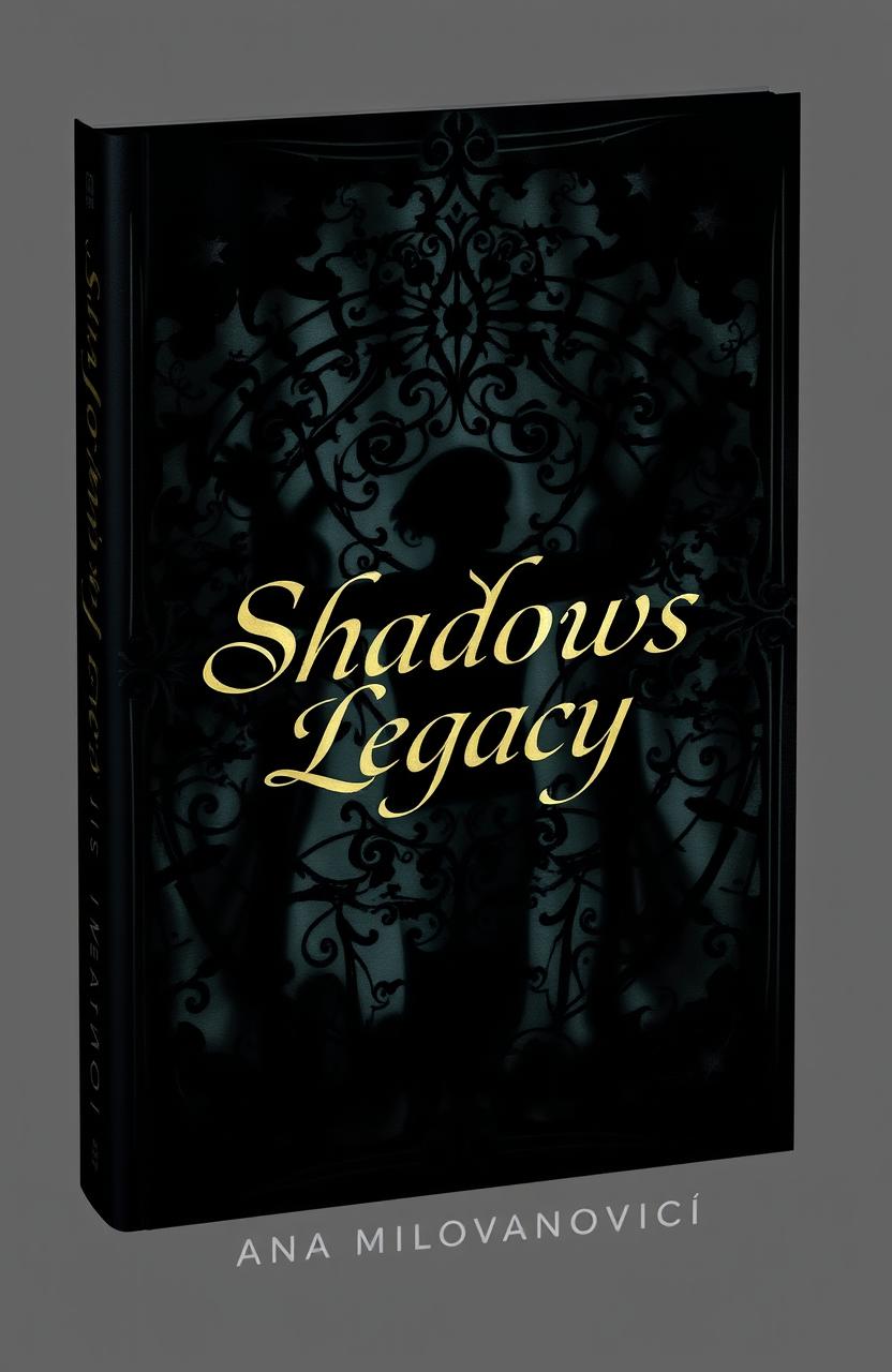 A book cover design for 'Shadows Legacy' by Ana Milovanović