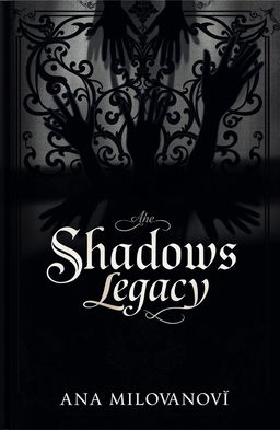 A book cover design for 'Shadows Legacy' by Ana Milovanović