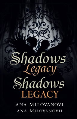 A book cover design for 'Shadows Legacy' by Ana Milovanović