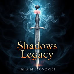 A visually stunning book cover design for 'Shadows Legacy' by Ana Milovanović