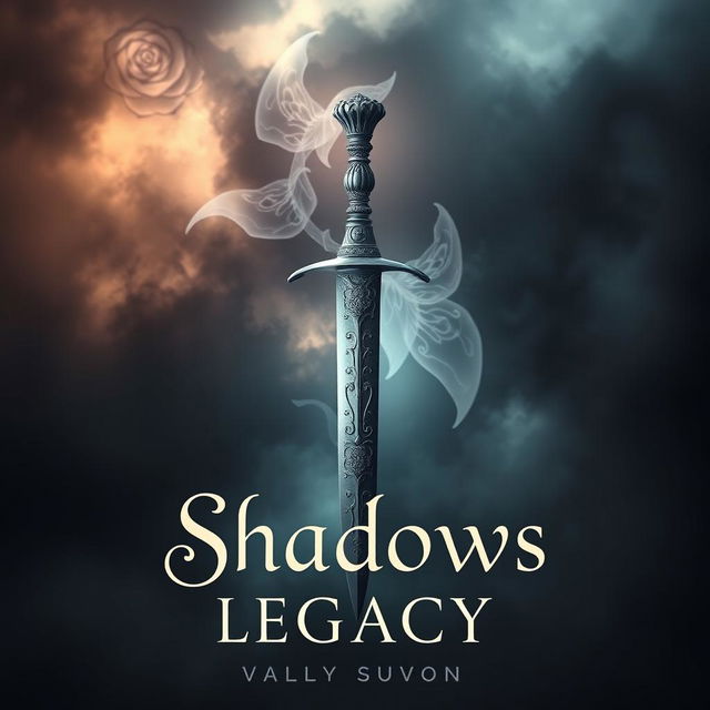 A mesmerizing book cover design for 'Shadows Legacy' by Ana Milovanović