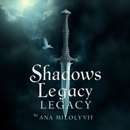 A mesmerizing book cover design for 'Shadows Legacy' by Ana Milovanović