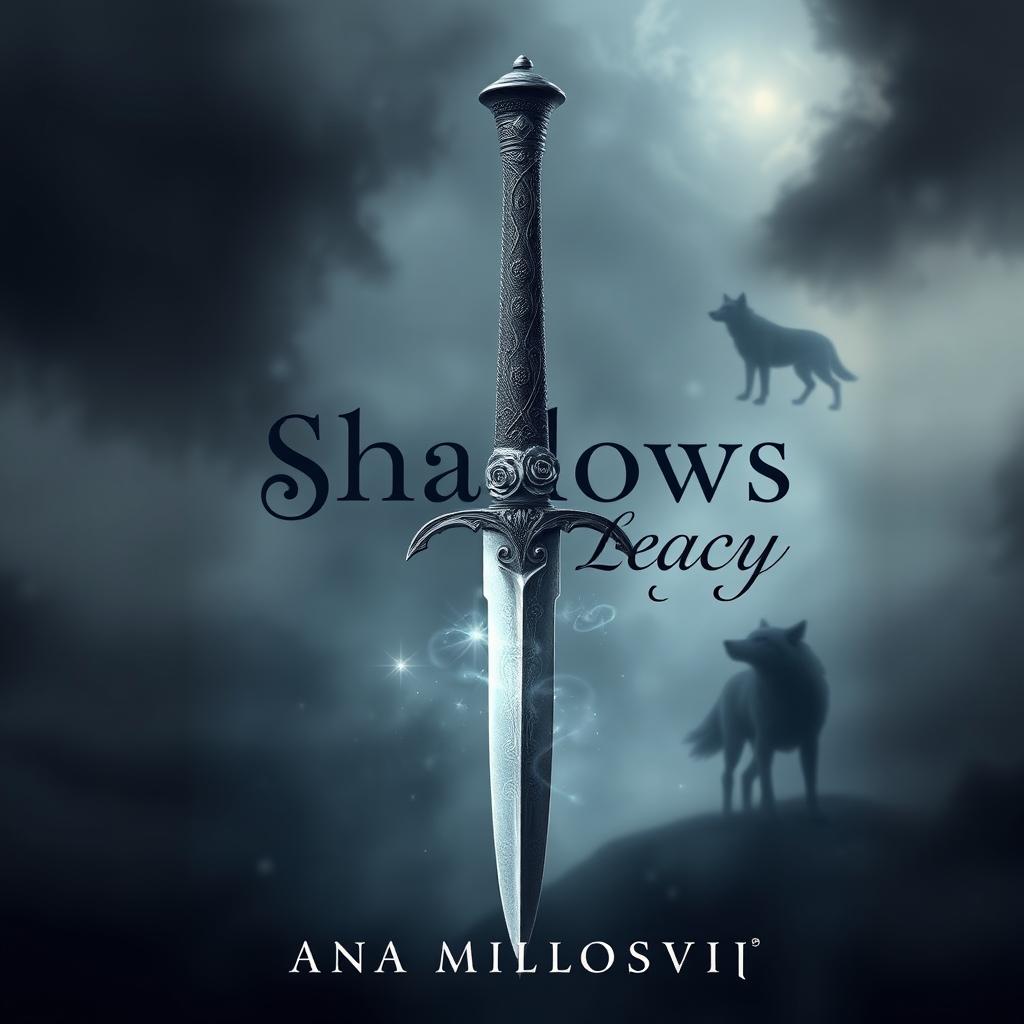 A mesmerizing book cover design for 'Shadows Legacy' by Ana Milovanović