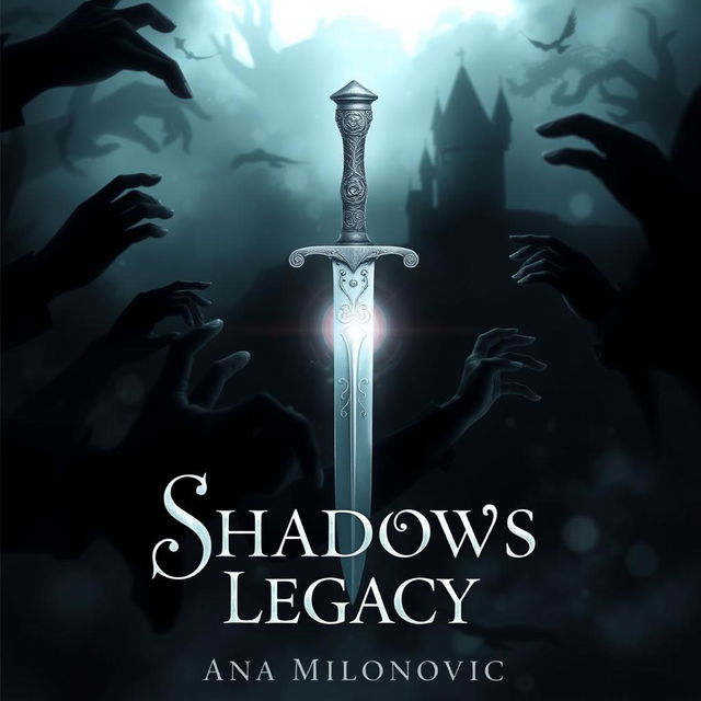 A captivating book cover design for 'Shadows Legacy' by Ana Milovanović