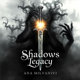 A captivating book cover design for 'Shadows Legacy' by Ana Milovanović