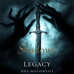 A captivating book cover design for 'Shadows Legacy' by Ana Milovanović