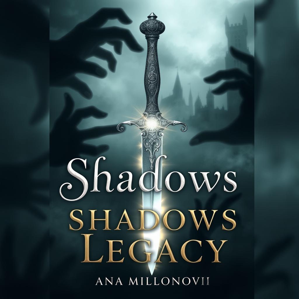 A captivating book cover design for 'Shadows Legacy' by Ana Milovanović