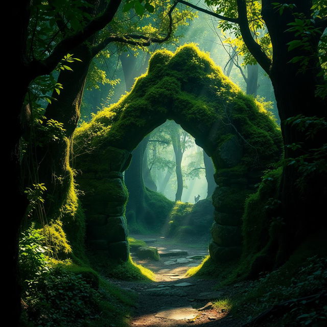 A mysterious and enchanting scene depicting a hidden secret