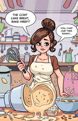 A vibrant comic scene titled 'The Great Bake-Off Blunder'